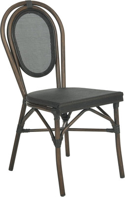 Outdoor Living Collection Ebsen Wicker Side Chairs, Black, Set of 2