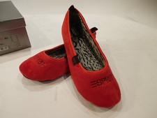Megacoole Haus-Ballerinas von esprit Gr. 41 rot aus Stoff, unbenutzt