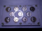 1942-1945 WWII JEFFERSON WARTIME 35% SILVER NICKEL COIN SET IN AU/BU CONDITION.! — photo 2