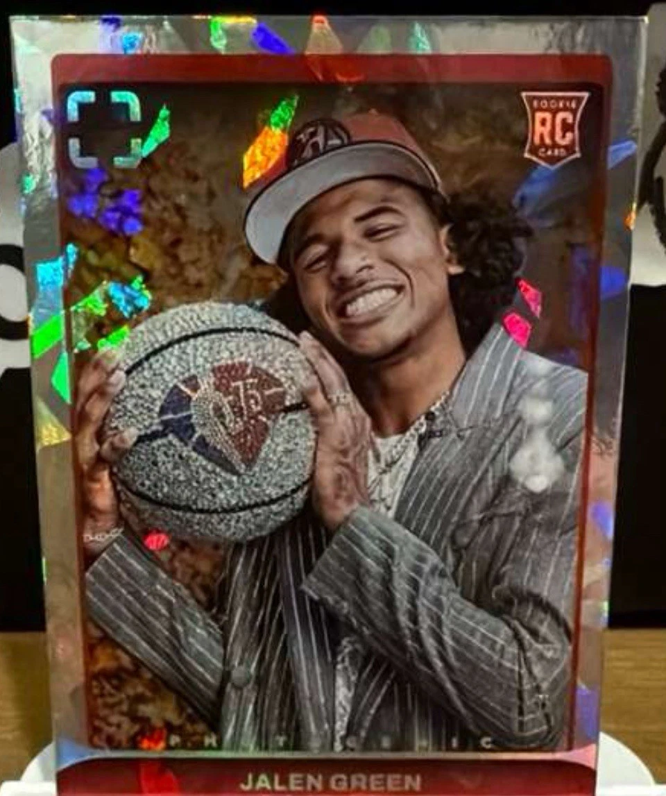 2021-22 JALEN GREEN Photogenic Debut Rookie RC Diamond Anniversary Ice /75