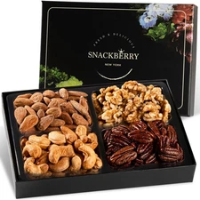 Variety Nuts Gift Basket, Nut Platter, Thanksgiving Gift Basket, Gift Box for...