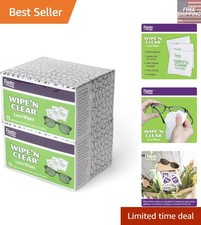 Clear Vision Lens Wipes - 150 Quick-Drying, Individually Wrapped for Convenience