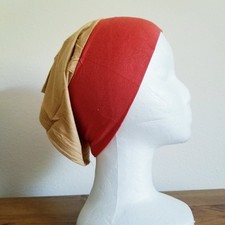 Women Under Scarf Tube Bonnet Cap dual shade Islamic Head Cover Hijab Wrap USA