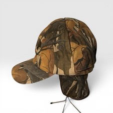 Vintage Mossy Oak Fall Foilage Reversible Hat Camo & Blaze Orange