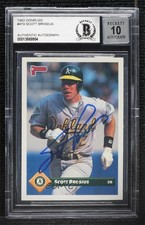 BAS 1993 Donruss Scott Brosius #419 BGS Authentic Auto ow6