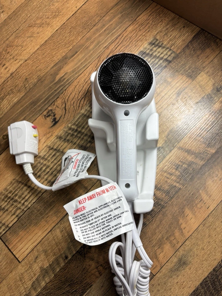 Secador de pelo andis Quiet Turbo iónico 1200/1600 vatios montaje en pared colgante secador de pelo Foto 2 de 4