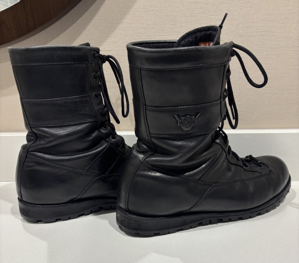 Harley-Davidson 91413 Vibram Sole 1-Inch Lace-UP Black Motorcycle