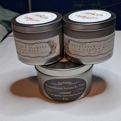 Sensational Scents by Toya Soy Tin Candle 8 oz(1)  Garden Gathering (2)