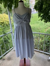 Old Navy Women's SZ LG Blue & White Striped Pocket Dress 👗