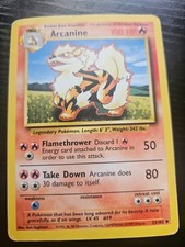 Pokemon Arcanine Base Set 023/102 unlimited Wizard of the coast 1999