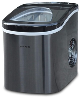 Frigidaire Countertop Portable, 26 lb per Day Bullet Ice Maker Machine (Black