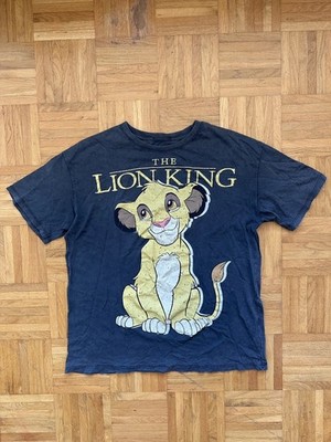 Vintage The Lion King Shirt L Walt Disney Schwarz Baumwolle Y2K König der Löwen
