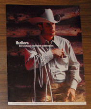 Seltene Werbung MARLBORO - Der Geschmack von Freiheit und Abenteuer Cowboy 1983