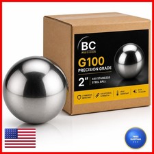 BC Precision 2" 440 Stainless Steel Bearing Balls G100, 1 Pack 1A-2BCSS