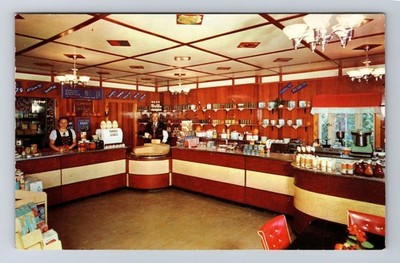 Wooster OH-Ohio, Interior Alpine-Alpa Cheese Chalet Store Vintage Postcard