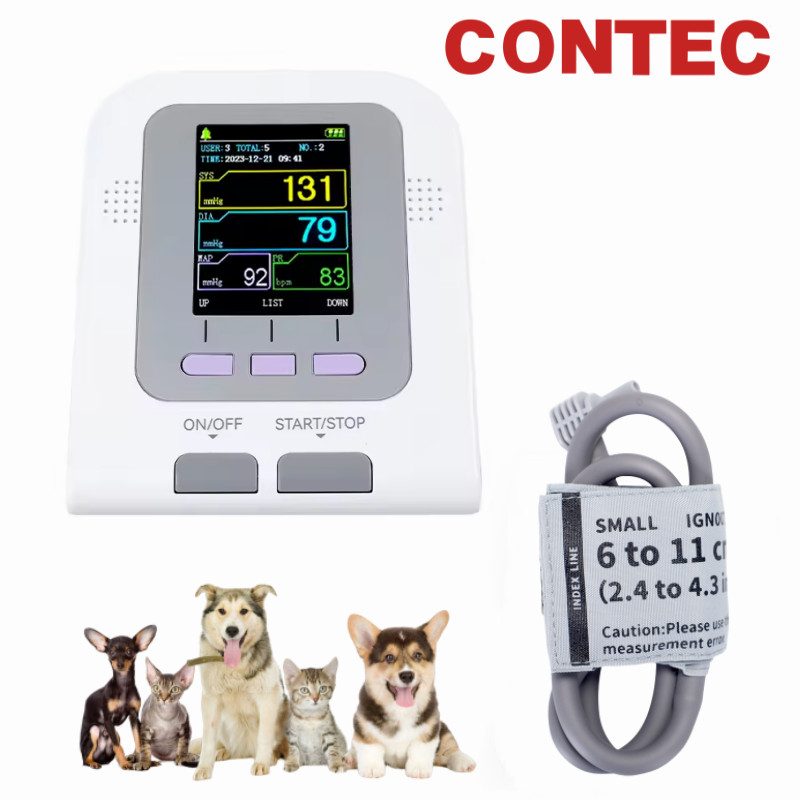 Vet monitor digitale della pressione sanguigna, 6-11cm cuff+software pc,contec