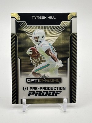 Tyreek Hill 2025 Optichrome Gold Vinyl 1/1 Pre-Production Proof