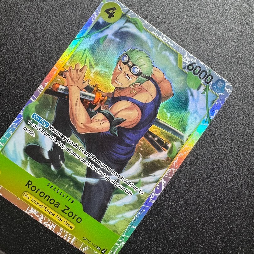 Roronoa Zoro OP15-113 SR - One Piece TCG English Adventure on