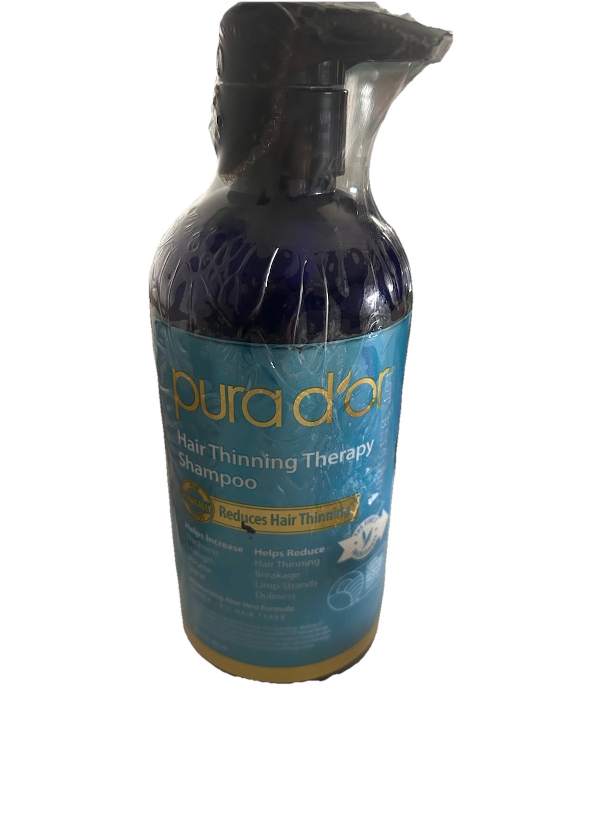 PURA D'OR Dor Hair Thinning Therapy Shampoo Original Blue Label Shampoo 16 fl oz