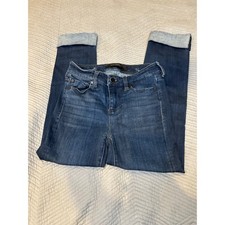 Liverpool Los Angeles The Crop Dark Wash Cuffed Denim Jeans Womens Size 0/25