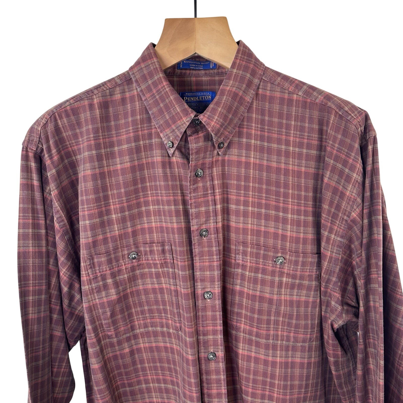 Pendleton Expedition Long Sleeve Button Down Red … - image 2