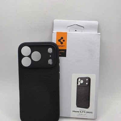Spigen iPhone 17 Pro 6,3'' Hülle Liquid Air Scratch Restant Matt Schwarz ACS09942