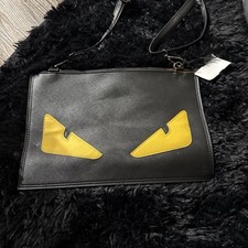 Women s Medium Black Shoulder Bag Monster Yel...