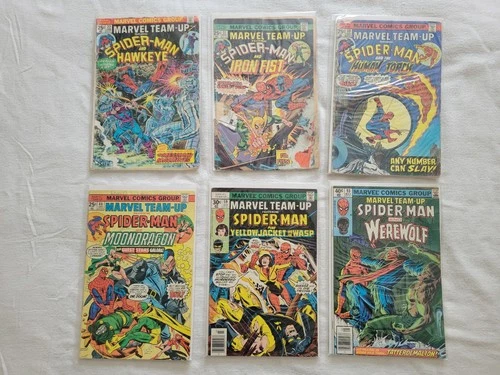Vintage Superhero Comics Lot - Marvel Team-Up Spider-Man