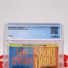 NES Nintendo SHORT ORDER / EGG-SPLODE - CGC GRADED 8.0 A! NEW & Factory Sealed!
