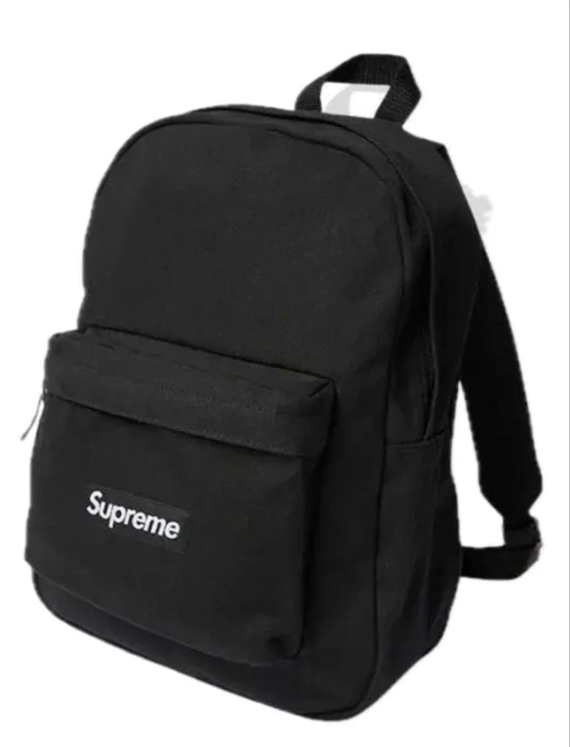 Sac à dos Supreme en toile noir unisexe léger A4 Daypack