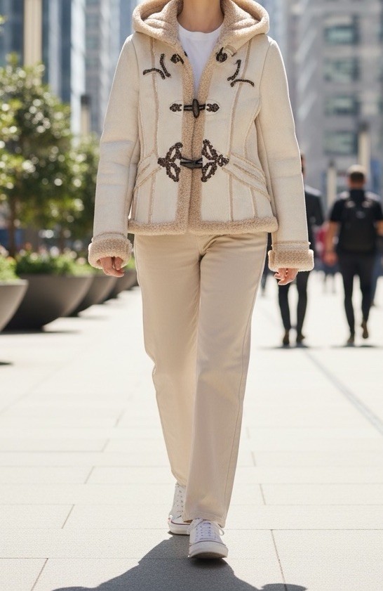 Prada leather jacket shearling jacket, boho style… - image 16