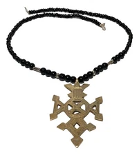 Handcrafted African Tuareg Berber Cross  Necklace Artisan Ethnic Tribal Jewelry