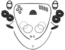 Kt-1055 Complete Body Restoration Rubber Kit Fits Vw Type 1 Bug 1962-1963