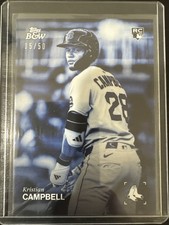KRISTIAN CAMPBELL 2025 Topps Black & White #5/50 Rookie Card RC #061 Red Sox SP
