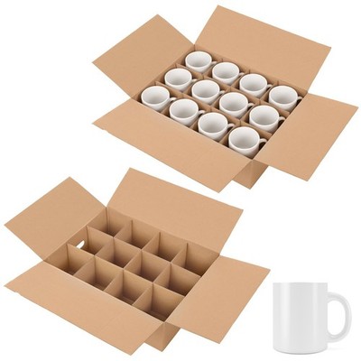 ForraFun 2 Pack Cup and Mug Moving Box Corrugated Holds 12 Mug Shipping Box 1...