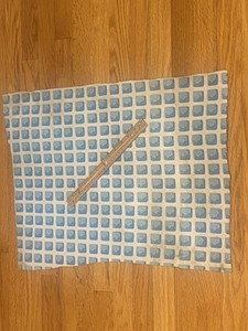 LARGE USED SQUARE INTEX POOL LINER PATCH - MEASURES ABOUT 24 INCHES BY 16 INCHES