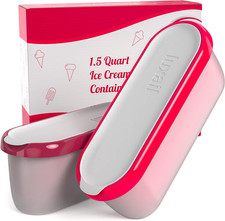 Ice Cream containers for homemade ice cream, Reusable Storage Freezer ice cream
