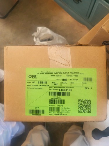 1000 x PPC EX6XL PLUS RG6 COAXIAL CONNECTORS