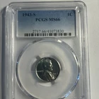 1943-S Lincoln Cent PCGS MS66