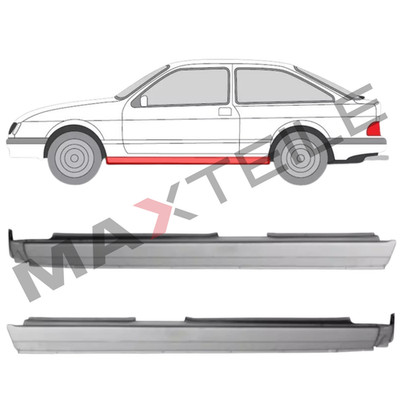 Für Ford Sierra 1982- 1993 4 Tür Voll Schweller Reparaturblech Satz/ L+R