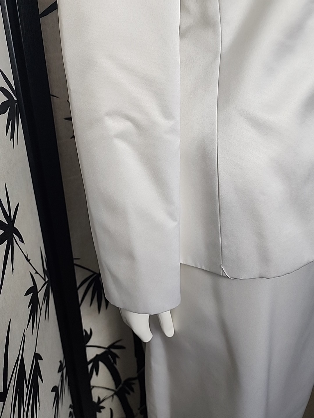 Vintage Oleg Cassini Skirt Suit Set White Lined SZ 6 New with Tags Priority WOW