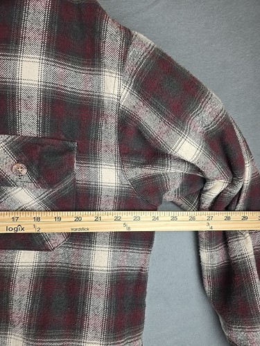 Field and Stream Hoodie Men's Flannel Trucker Jacket Plaid Size Medium Gray/Red - Picture 12 of 13