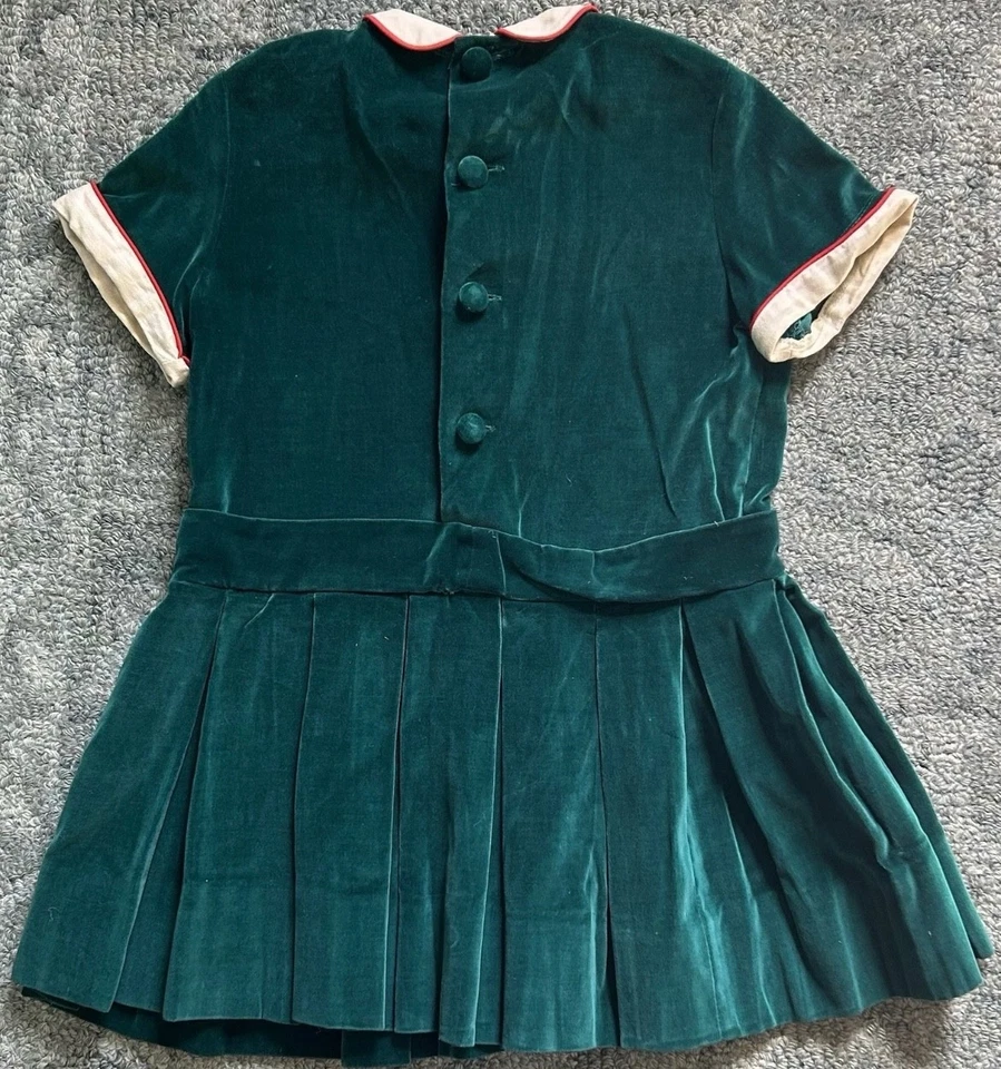 Винтажное женское зеленое бархатное платье с заниженной талией от Celeste of New York 4T - 6T - Изображение 3 из 3