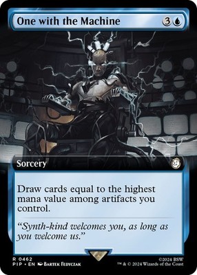 One with the Machine (Extended Art) - NM MTG Universes Beyond: Fallout