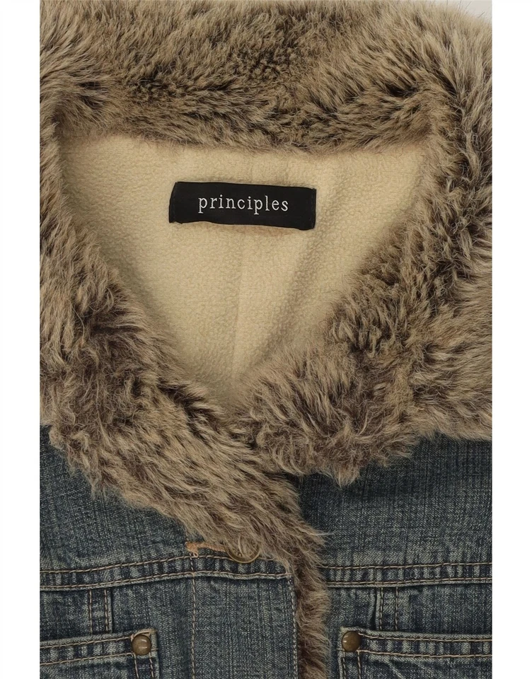 Chaqueta vaquera PRINCIPLES para mujer UK 12 algodón azul medio AT09 Foto 4 de 4