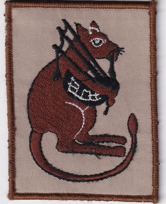 Royal Scots Dragoon Guards Piper rat or cat patch Afghanistan made