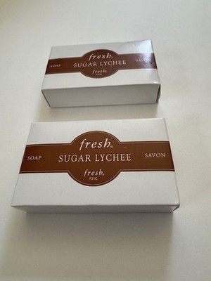 Set of 2 Fresh Sugar Lychee Bar Soap Moisturizing Hydrating Shea Butter New