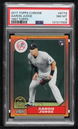 2017 Topps Chrome 1987 Design Aaron Judge #87T-8 PSA 8 Rookie RC