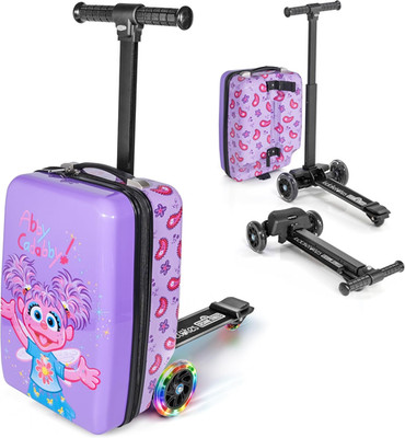 Abby Cadabby 4-in-1 Kids Scooter, Luggage & Ride-On Suitcase