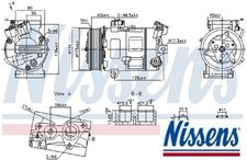 Nissens 890947 Kompressor für Klimaanlage Klimakompressor Kompressor 
